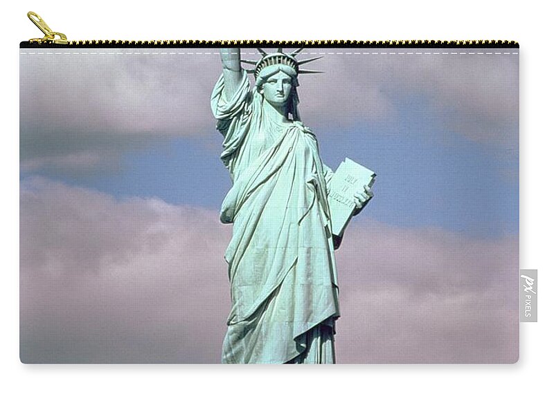 The Zip Pouch featuring the photograph The Statue of Liberty by American School