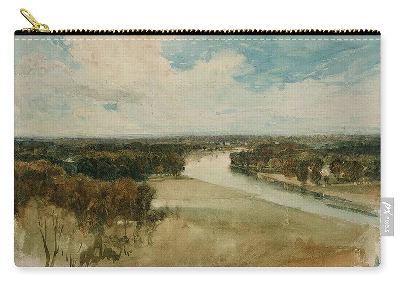 Joseph Mallord William Turner 1775�1851  The Thames From Richmond Hill Zip Pouch featuring the painting The Thames from Richmond Hill #1 by Joseph Mallord
