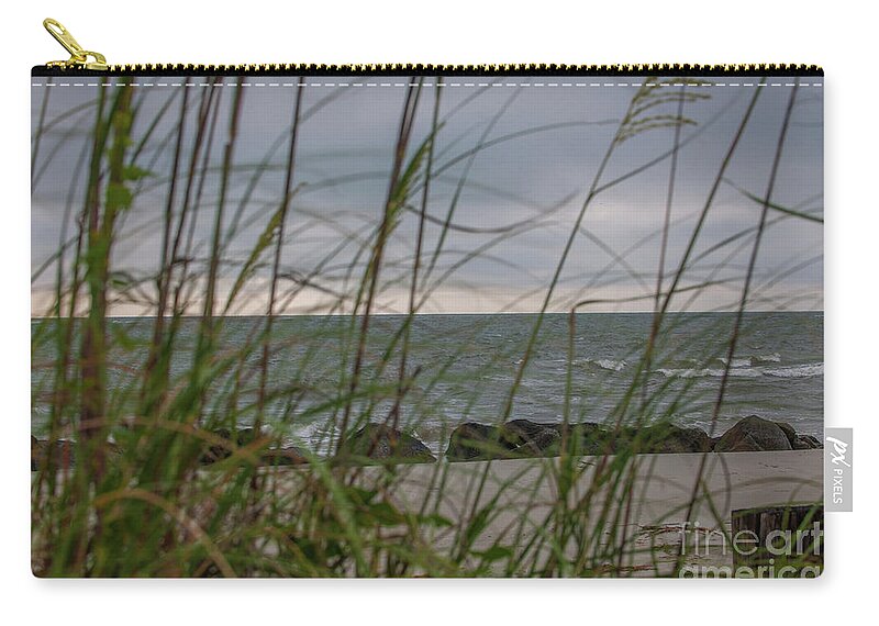 Folly Beach Zip Pouch featuring the photograph Through The Sea Grass #1 by Dale Powell