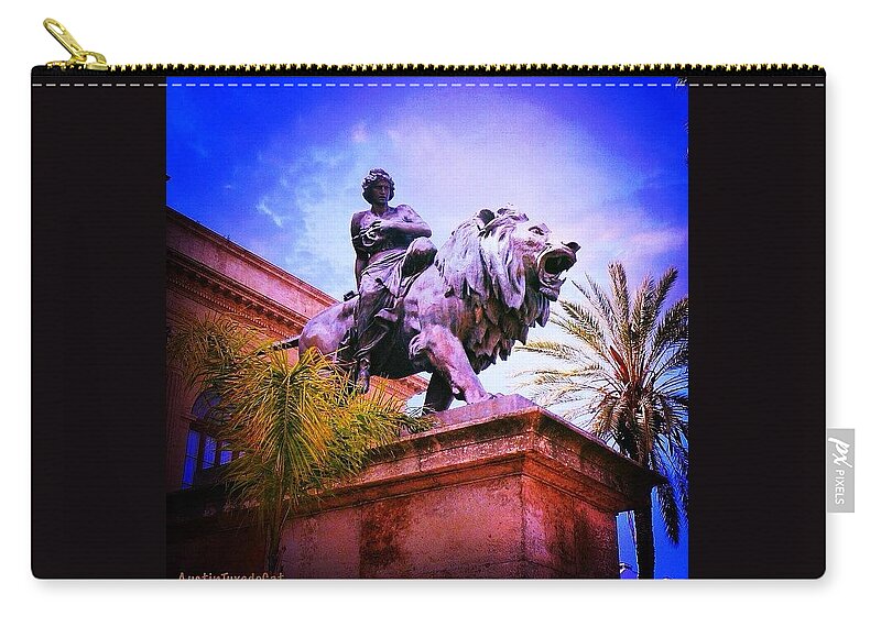Beautiful Zip Pouch featuring the photograph Throwback Thursday - #palermo Opera #1 by Austin Tuxedo Cat