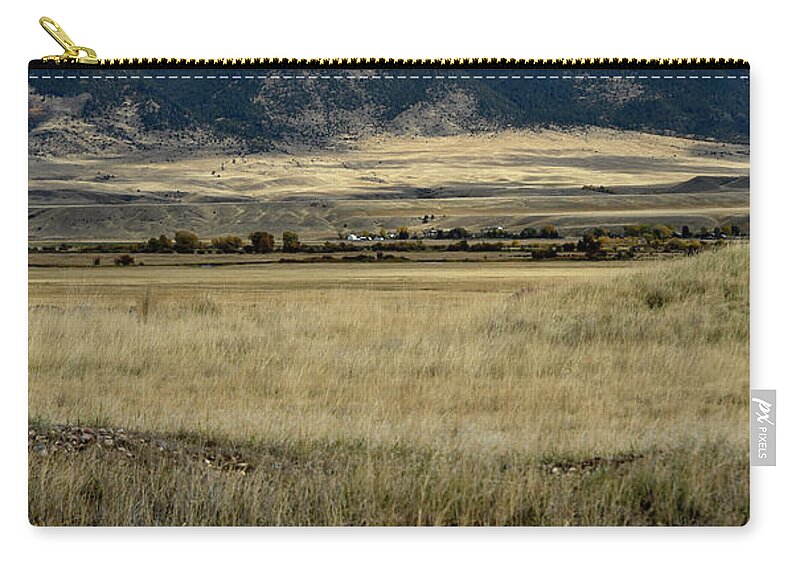 Tobacco Root Mountains Zip Pouch featuring the photograph Tobacco Root Mountains #2 by Cindy Murphy - NightVisions