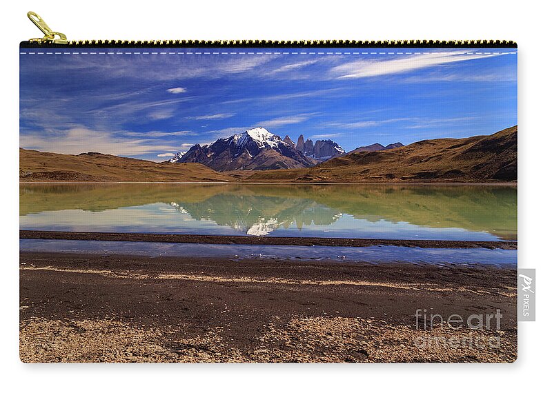 Zip Pouch featuring the photograph Torres Del Paine 002 #1 by Bernardo Galmarini