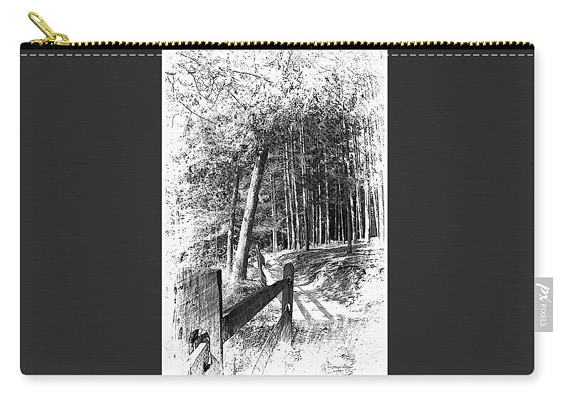 Tree Zip Pouch featuring the photograph Tree Trail #1 by Margie Wildblood