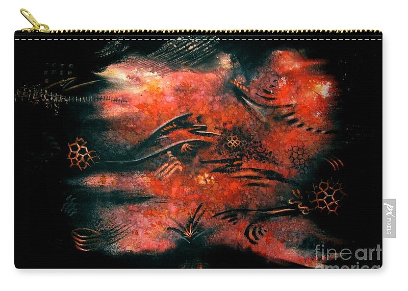 Art Zip Pouch featuring the mixed media Discover by Tamal Sen Sharma