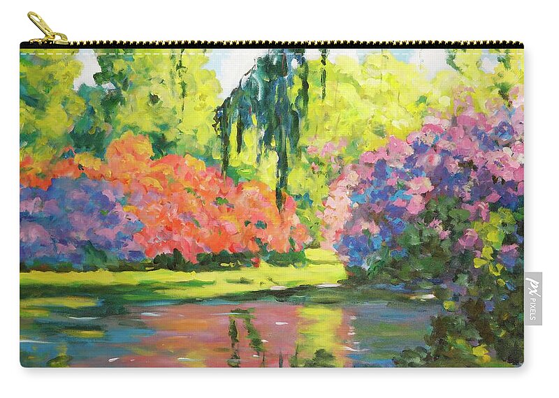 Landscape Zip Pouch featuring the painting Untitled #1 by Ingrid Dohm