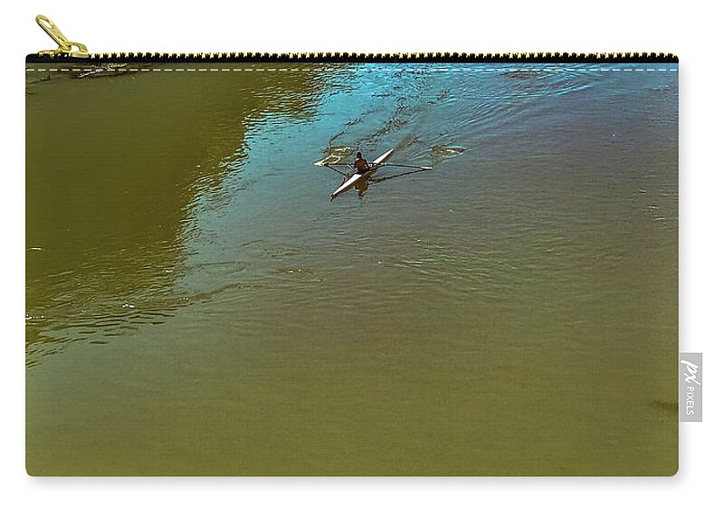 Italia Zip Pouch featuring the photograph Up Stream #2 by Joseph Yarbrough