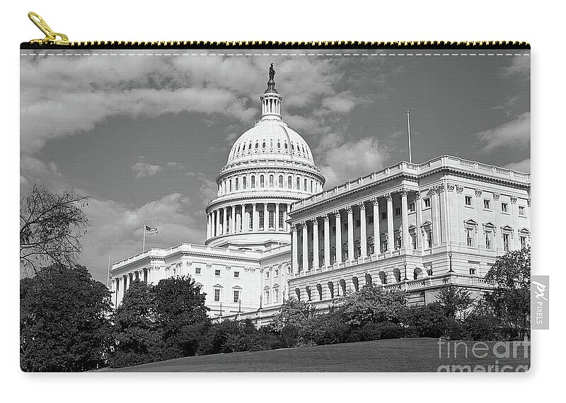 Congress Zip Pouch featuring the photograph US Capitol Washington DC #1 by Kimberly Blom-Roemer
