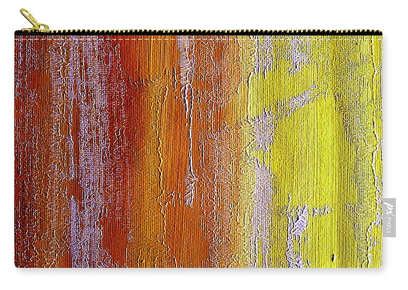 ruth Palmer Zip Pouch featuring the painting Vertical Interfusion #1 by Ruth Palmer