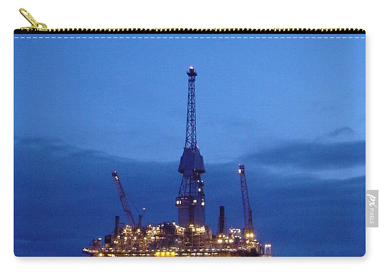 Photograph Zip Pouch featuring the photograph Visund in the Twilight by Charles and Melisa Morrison
