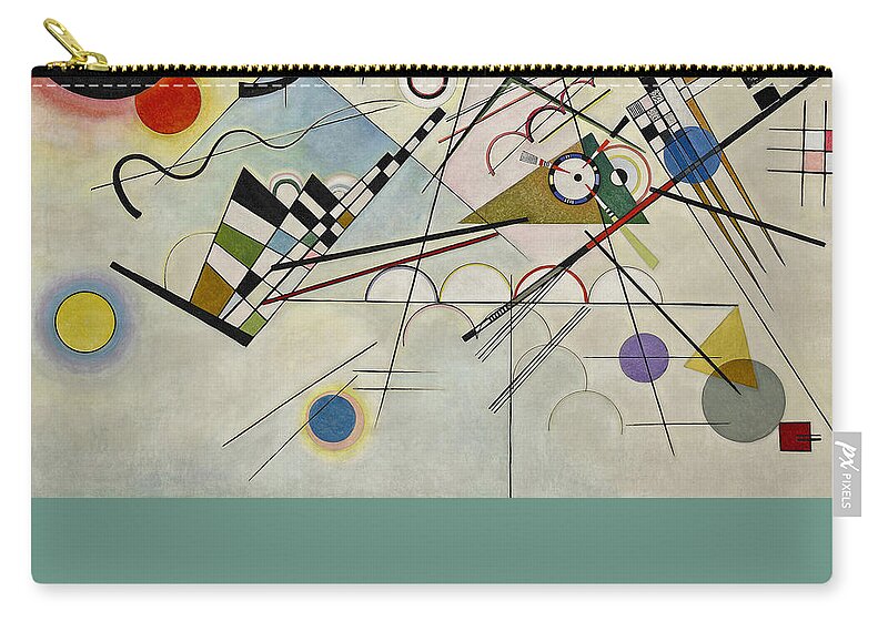 Circles In A Circle Carry-all Pouch featuring the painting Circles In A Circle by Wassily Kandinsky