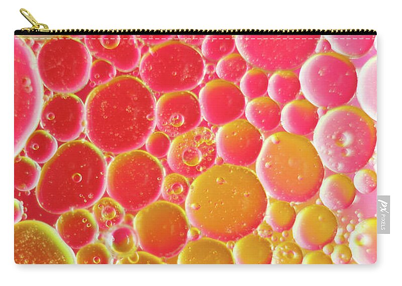 Water Carry-all Pouch featuring the photograph Water and oil Bubbles by Andy Myatt