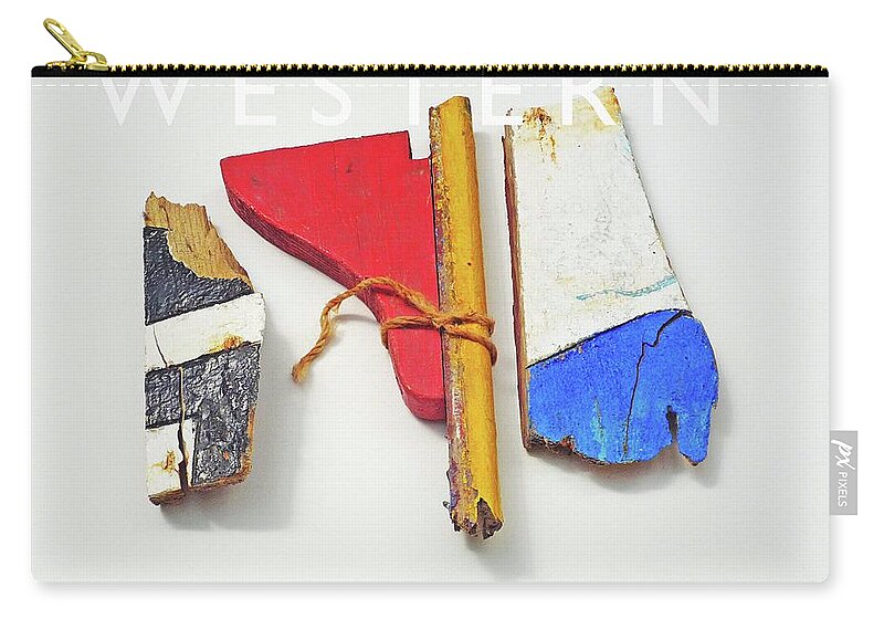 Sculpture Zip Pouch featuring the painting Western #1 by Charles Stuart