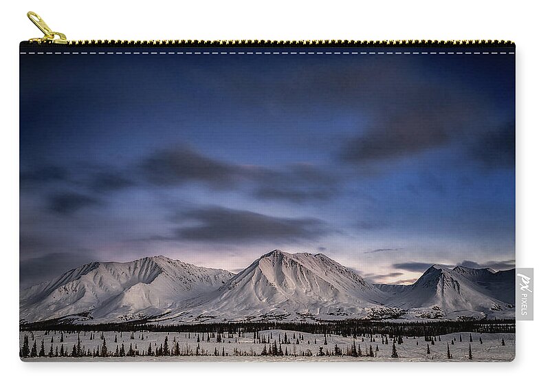 Alaska Zip Pouch featuring the photograph Winter Wonderland #1 by Robert Fawcett