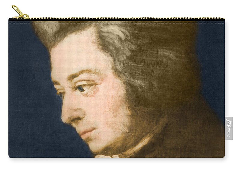 History Zip Pouch featuring the photograph Wolfgang Amadeus Mozart, Austrian #1 by Omikron