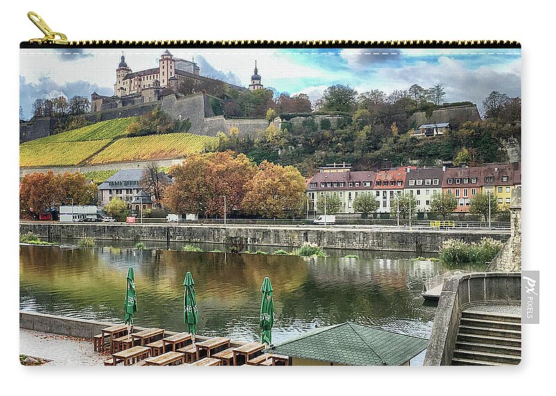  Zip Pouch featuring the digital art Wurzburg, Bavaria, Germany #1 by Jim Pavelle