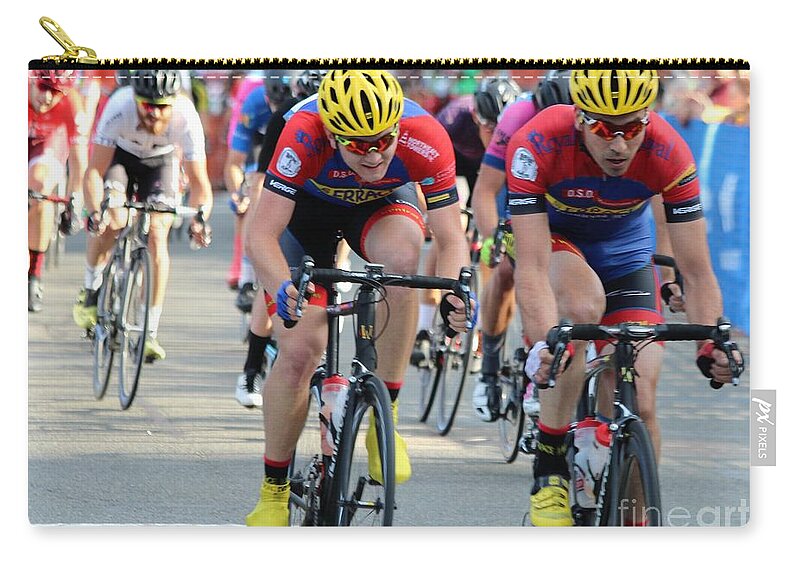 Cycle Racing Carry-all Pouch featuring the photograph Team ERRACE by Donn Ingemie