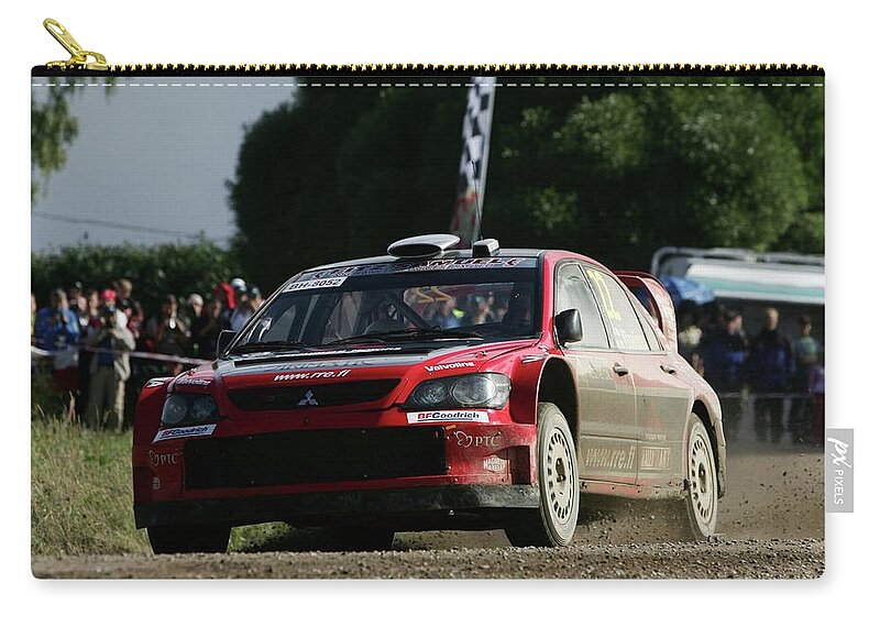 Wrc Racing Zip Pouch featuring the digital art WRC Racing #10 by Super Lovely