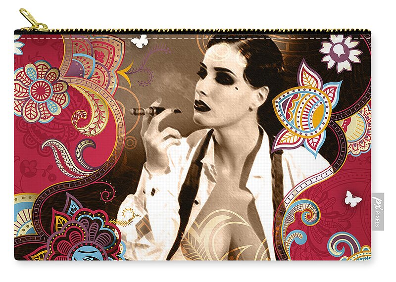 Erotic Zip Pouch featuring the photograph Nostalgic Seduction Goddess #83 by Chris Andruskiewicz