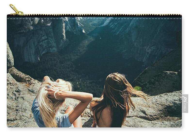Model Zip Pouch featuring the photograph Model #11 by Jackie Russo