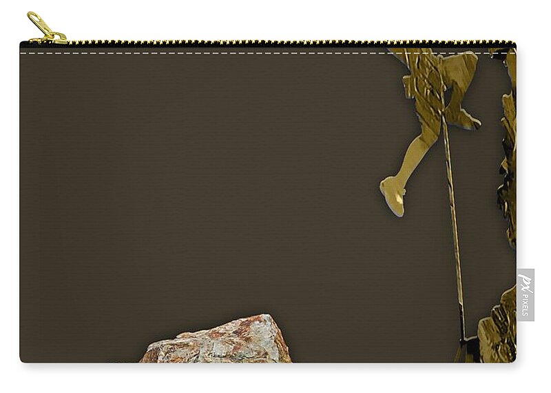 Rock Climber Zip Pouch featuring the mixed media Rock Climber Collection #11 by Marvin Blaine