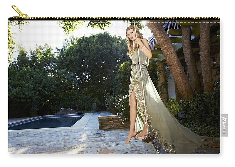 Taylor Swift Zip Pouch featuring the photograph Taylor Swift #11 by Jackie Russo