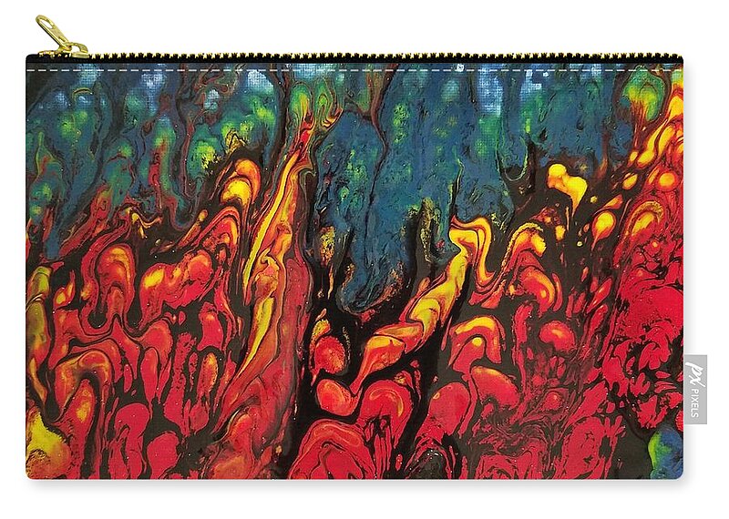 Abstract Zip Pouch featuring the painting #110 #110 by Gerry Smith