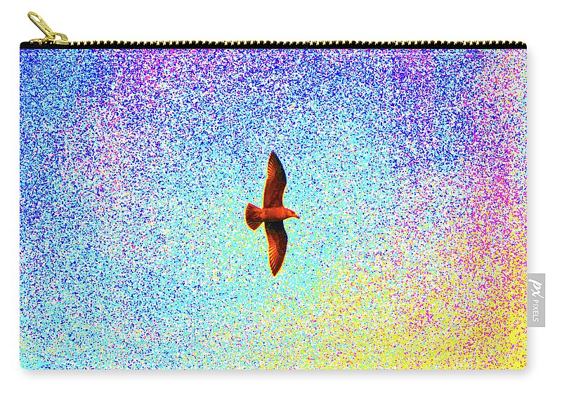 Seagull Zip Pouch featuring the digital art 12- Gulliver's Travels by Joseph Keane