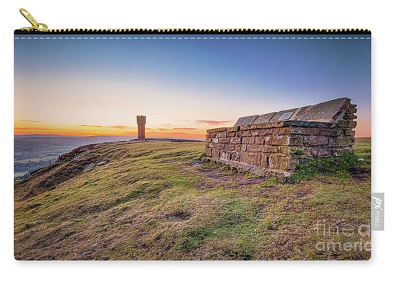Cowling Zip Pouch featuring the photograph Sunrise in Cowling on last day of April #12 by Mariusz Talarek