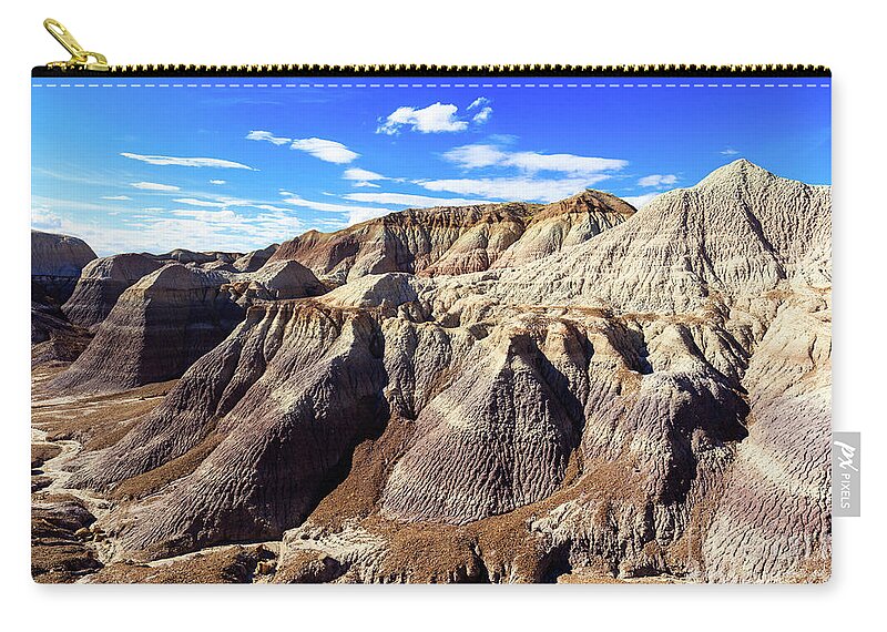 Arizona Zip Pouch featuring the photograph Arizona Petrified Forest #13 by Raul Rodriguez