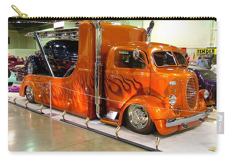 Hot Rod Zip Pouch featuring the photograph Hot Rod #13 by Jackie Russo