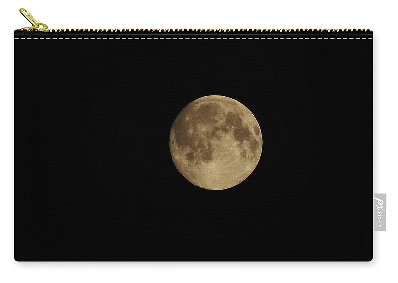 Moon Zip Pouch featuring the photograph Moons #13 by Donn Ingemie