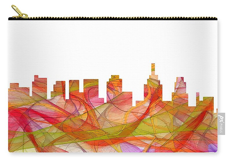Philadelphia Pennsylvania Skyline Zip Pouch featuring the digital art Philadelphia Pennsylvania Skyline #13 by Marlene Watson