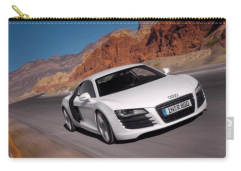 Audi Zip Pouch featuring the photograph Audi #14 by Mariel Mcmeeking