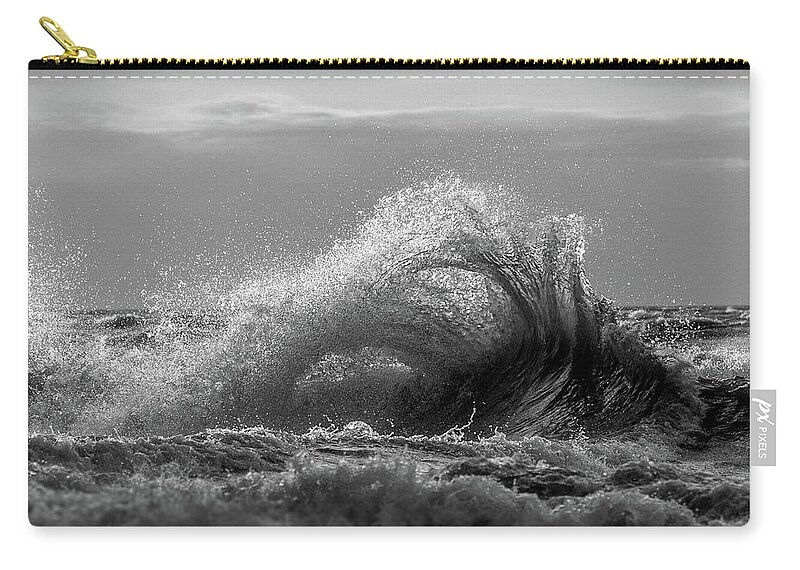 Lake Erie Zip Pouch featuring the photograph Lake Erie Waves #14 by Dave Niedbala