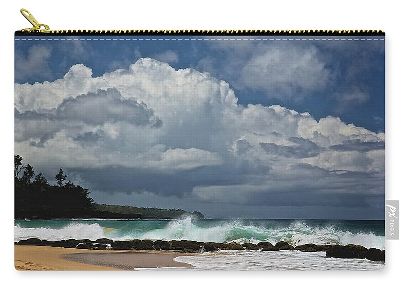 Kauai Zip Pouch featuring the photograph Secret Beach Kauai #25 by Steven Lapkin