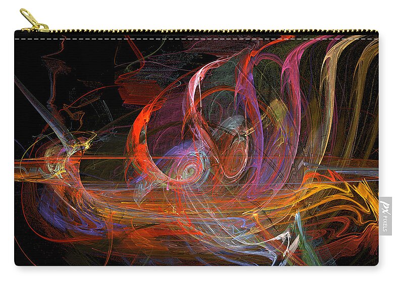 Digital Art Zip Pouch featuring the digital art 1492 Cruise by Jackie Mueller-Jones