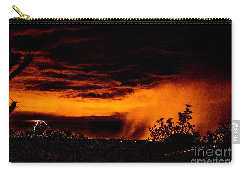 Lightning Zip Pouch featuring the photograph Lightning #16 by Mark Jackson