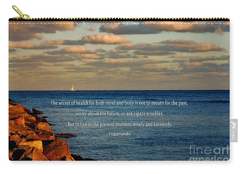 Yogananda Zip Pouch featuring the photograph 15- The Secret Of Health by Joseph Keane