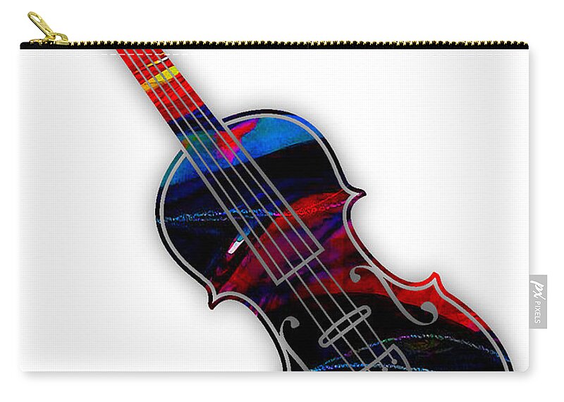 Violin Zip Pouch featuring the mixed media Violin Collection #15 by Marvin Blaine