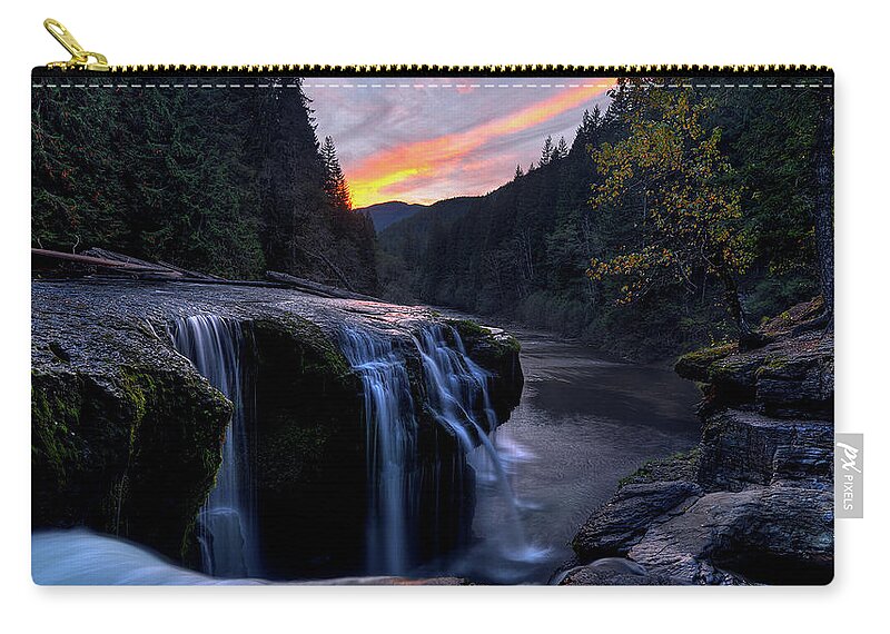 Waterfall Zip Pouch featuring the photograph Waterfall #15 by Jackie Russo