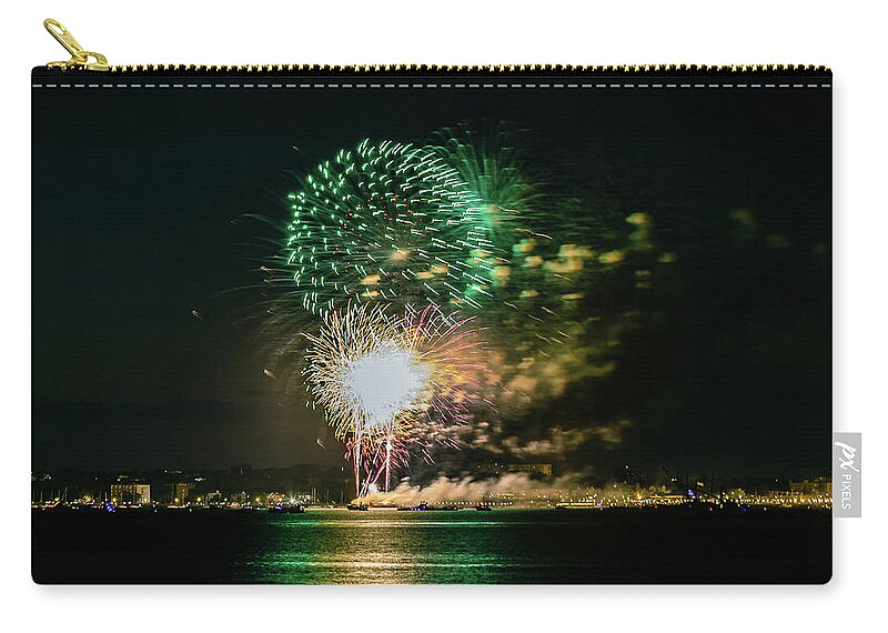 Anniversary Zip Pouch featuring the photograph Fireworks #16 by SAURAVphoto Online Store