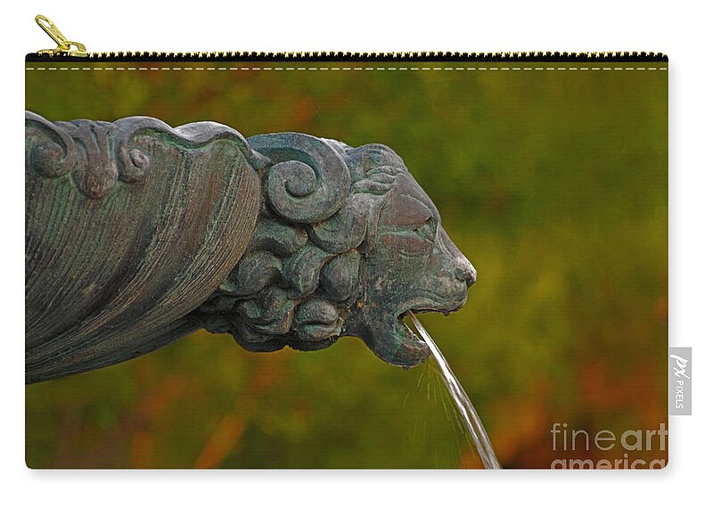 Fountain Zip Pouch featuring the photograph 16- Fountain by Joseph Keane