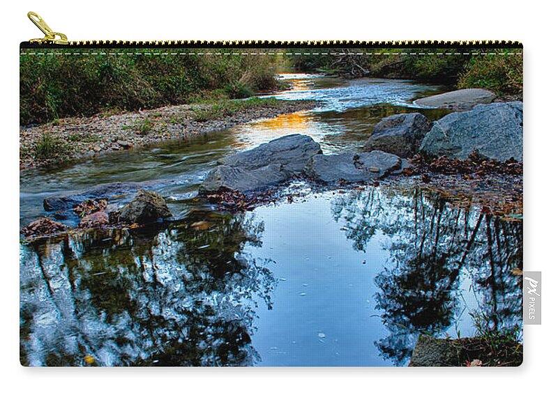 Stone Zip Pouch featuring the photograph Stone Mountain North Carolina Scenery During Autumn Season #16 by Alex Grichenko
