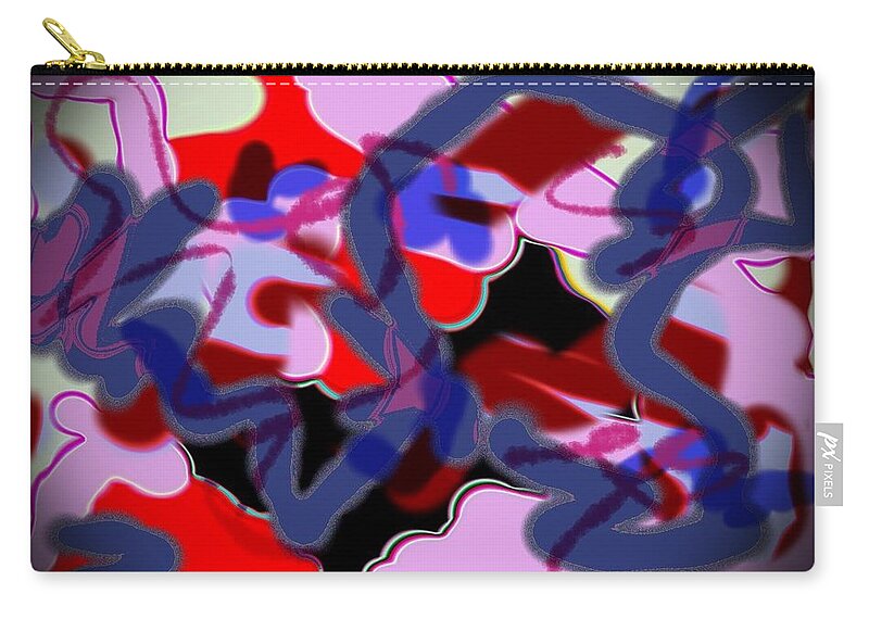 Jgyoungmd Pink Zip Pouch featuring the digital art 161215b by Jgyoungmd Aka John G Young MD