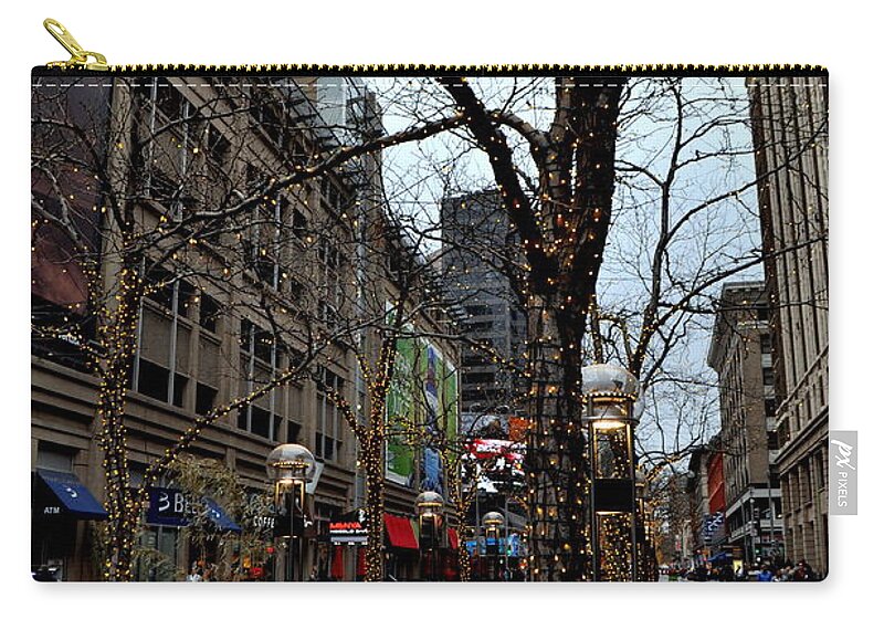 Denver Zip Pouch featuring the photograph 16th Street Mall by Anjanette Douglas