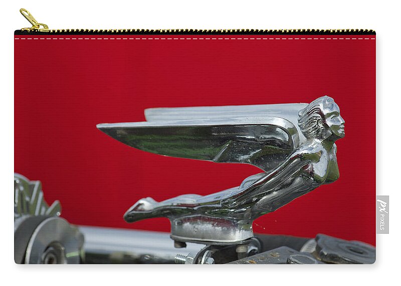 1924 Ford Zip Pouch featuring the photograph 1924 Ford Hood Ornament by Jill Reger