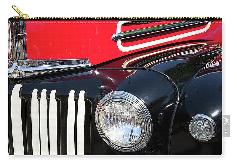 Ford Zip Pouch featuring the photograph 1947 Vintage Ford Pickup Truck by Theresa Tahara