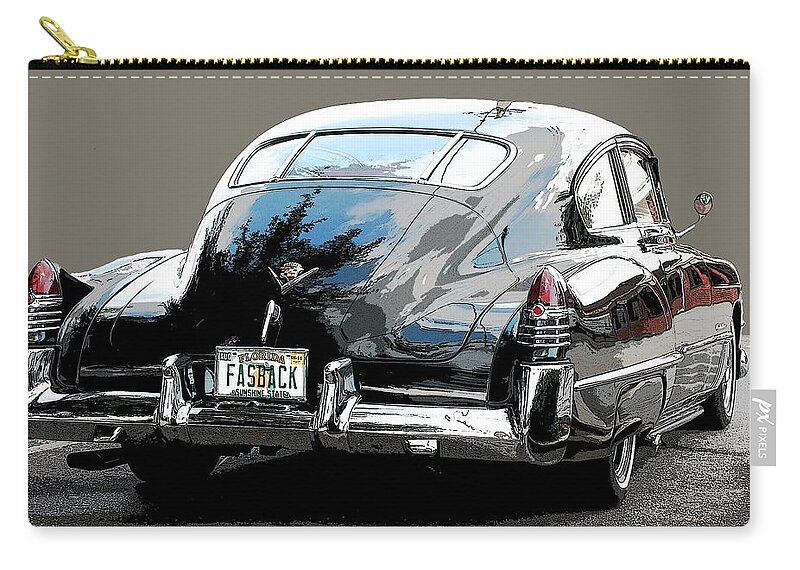 1948 Cadillac Zip Pouch featuring the photograph 1948 Fastback Cadillac by Robert Meanor
