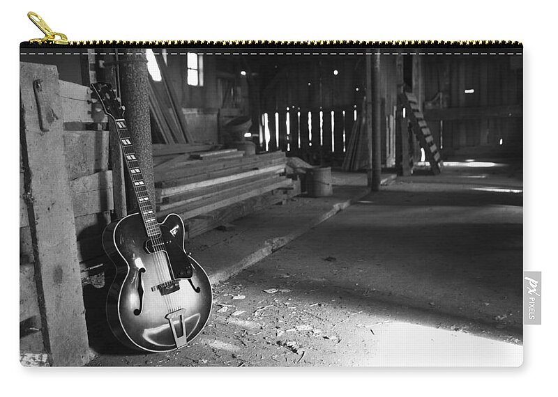 Guitar Zip Pouch featuring the photograph 1957 Gibson by Lauri Novak