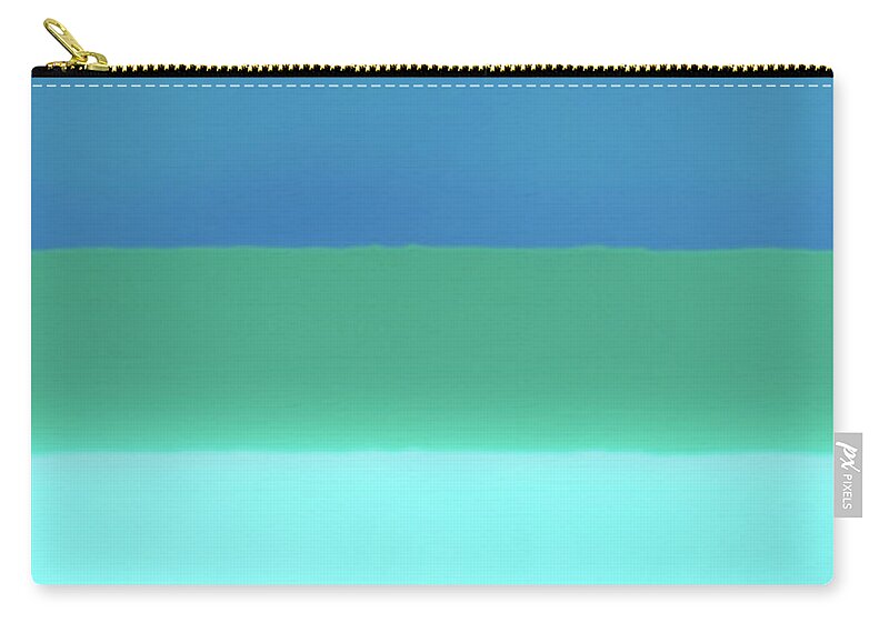 Holt Zip Pouch featuring the digital art 1966 Bands in Blues and Greens by David Smith